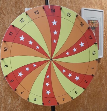 Glücksrad Spirale Stern orange-rot 90 cm