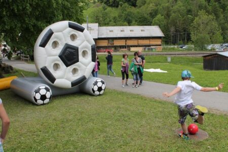 Torwand Fussballrad drehend