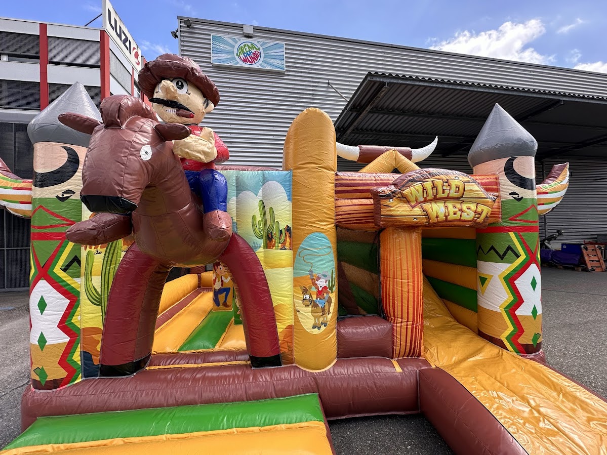 Hüpfburg Western mit Rutsche