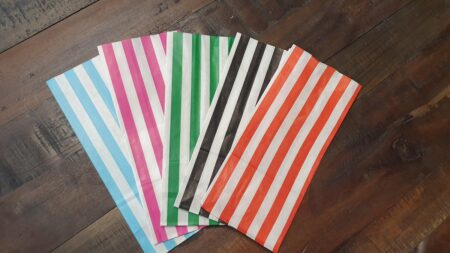 Popcorntüten gestreift Kraftpapier