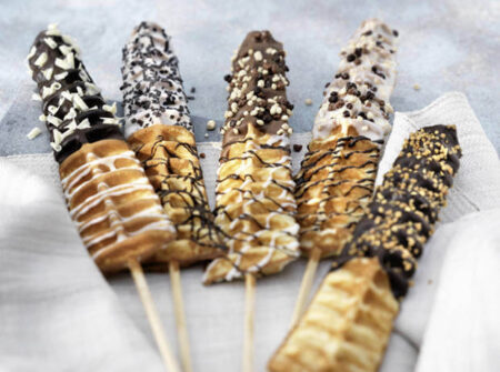Waffeleisen Waffeln am Stiel